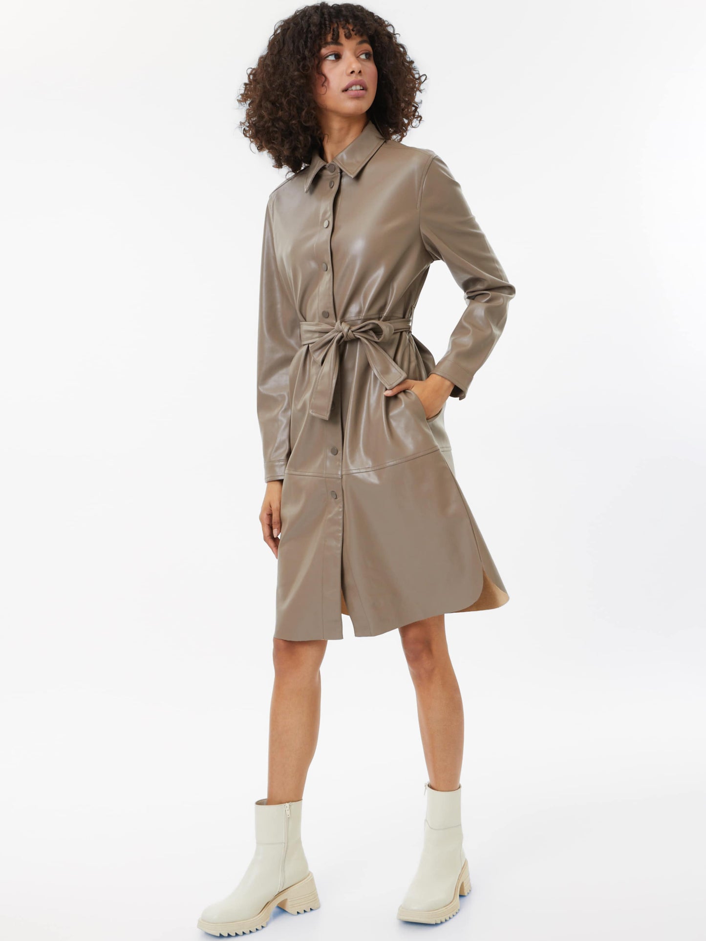 ONLY Blousejurken Blousejurk AINO Dames Chocoladebruin