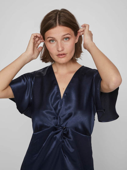 Vila Avondjurken Avondjurk Sittas Dames Navy