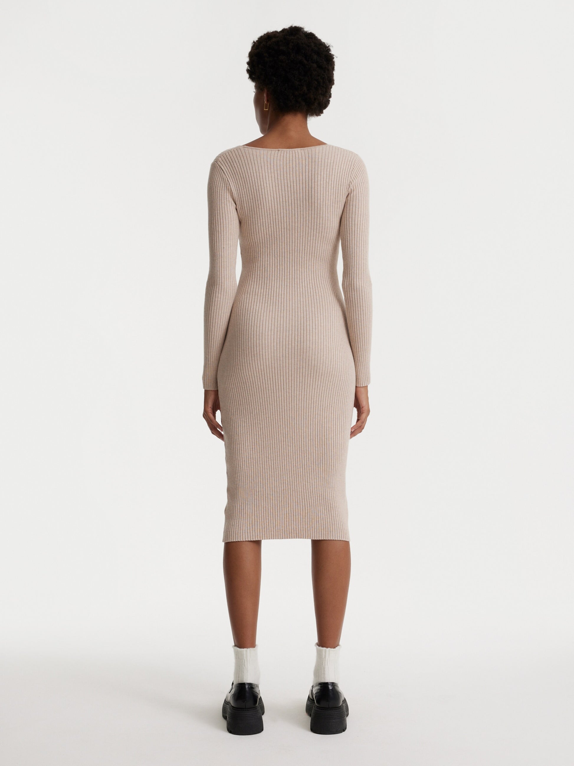 EDITED Maxi Jurken Jurk JUNA Dames Beige