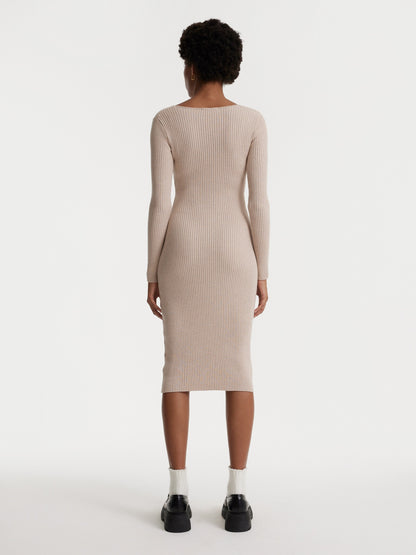 EDITED Maxi Jurken Jurk JUNA Dames Beige