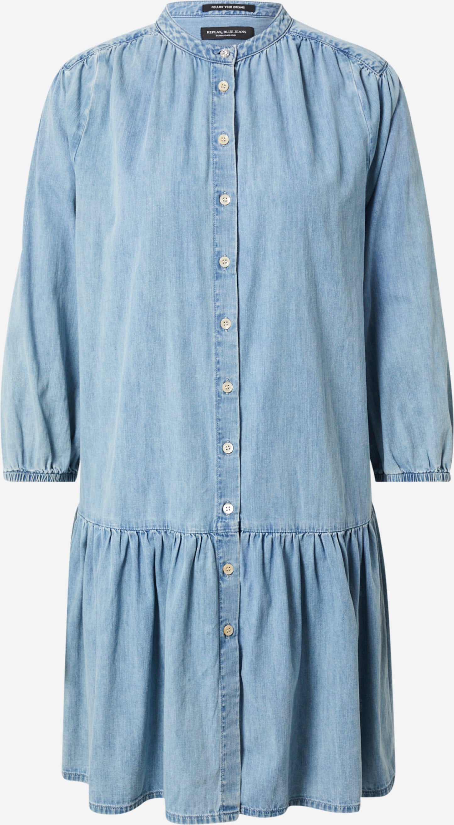Replay Blousejurken Blousejurk Dames Blauw