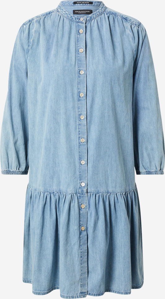 Replay Blousejurken Blousejurk Dames Blauw