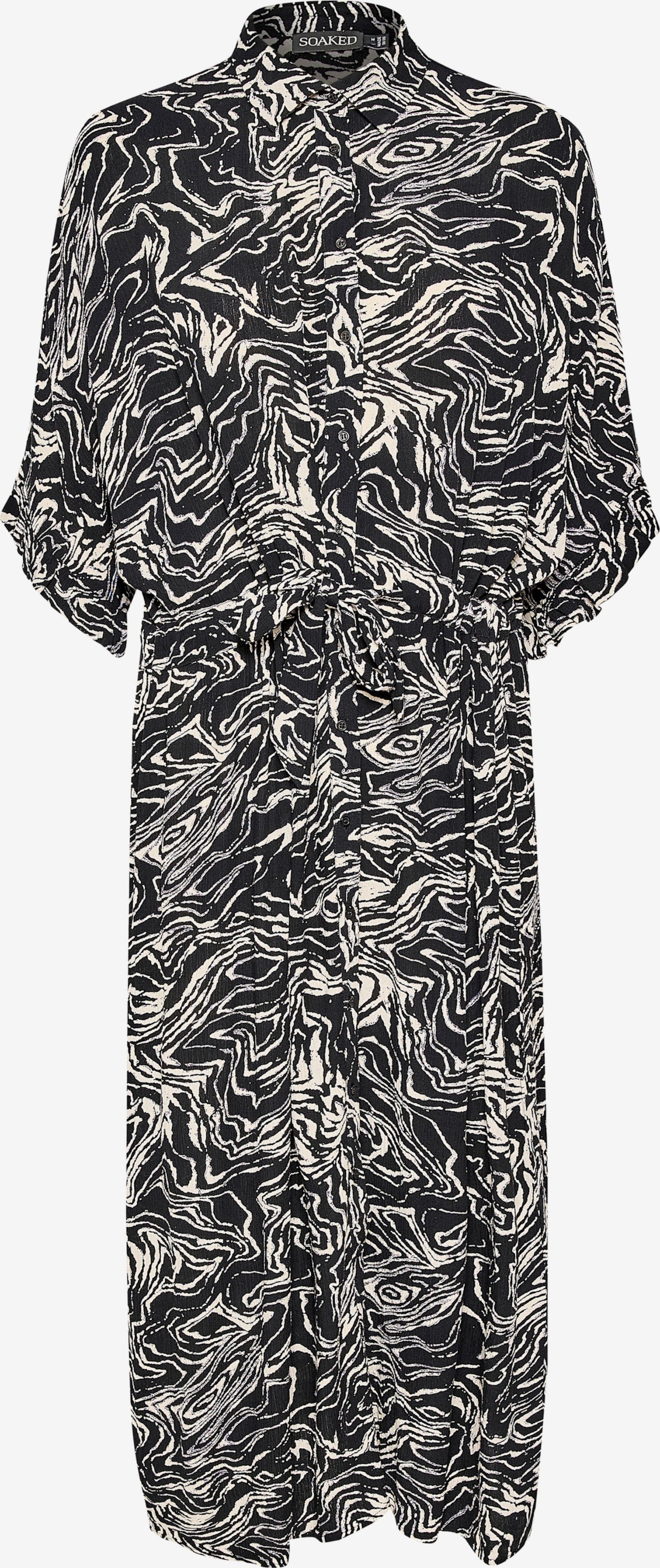 Soaked In Luxury Blousejurken Blousejurk Zaya Dames Zwart