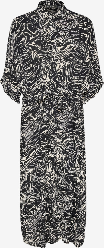 Soaked In Luxury Blousejurken Blousejurk Zaya Dames Zwart