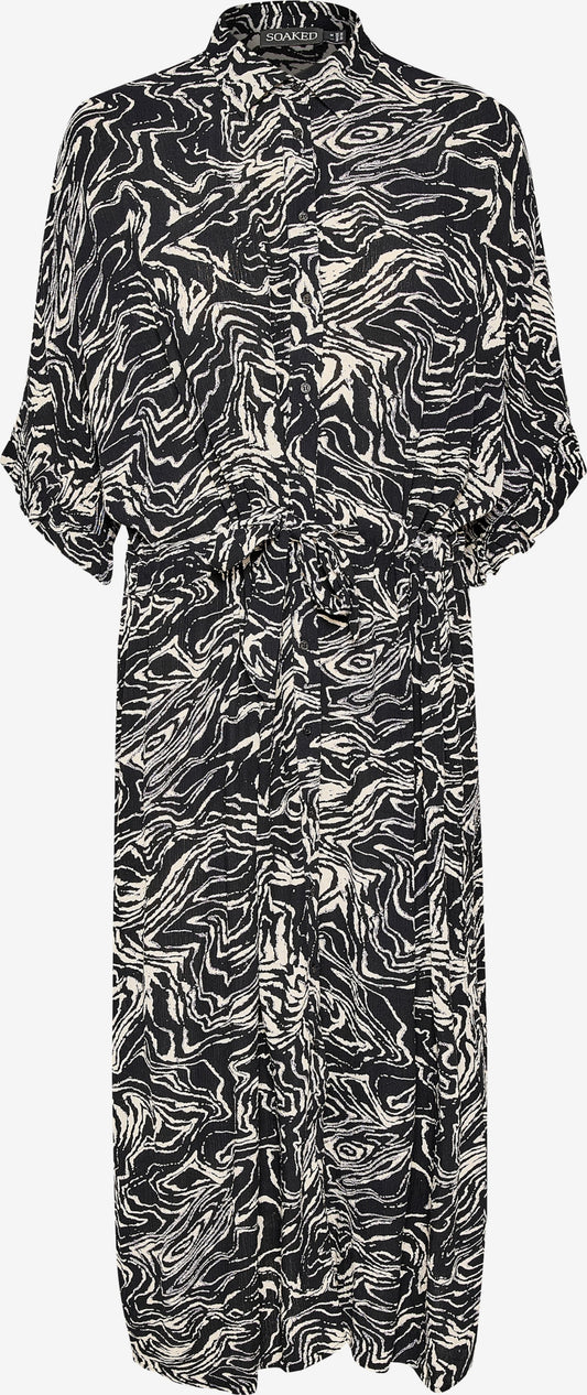Soaked In Luxury Blousejurken Blousejurk Zaya Dames Zwart
