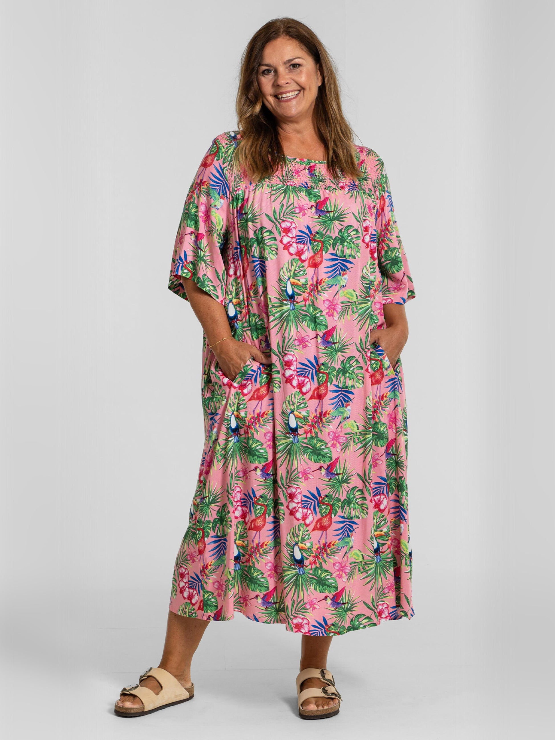  Zomerjurken Zomerjurk Adelina Dames Oudroze