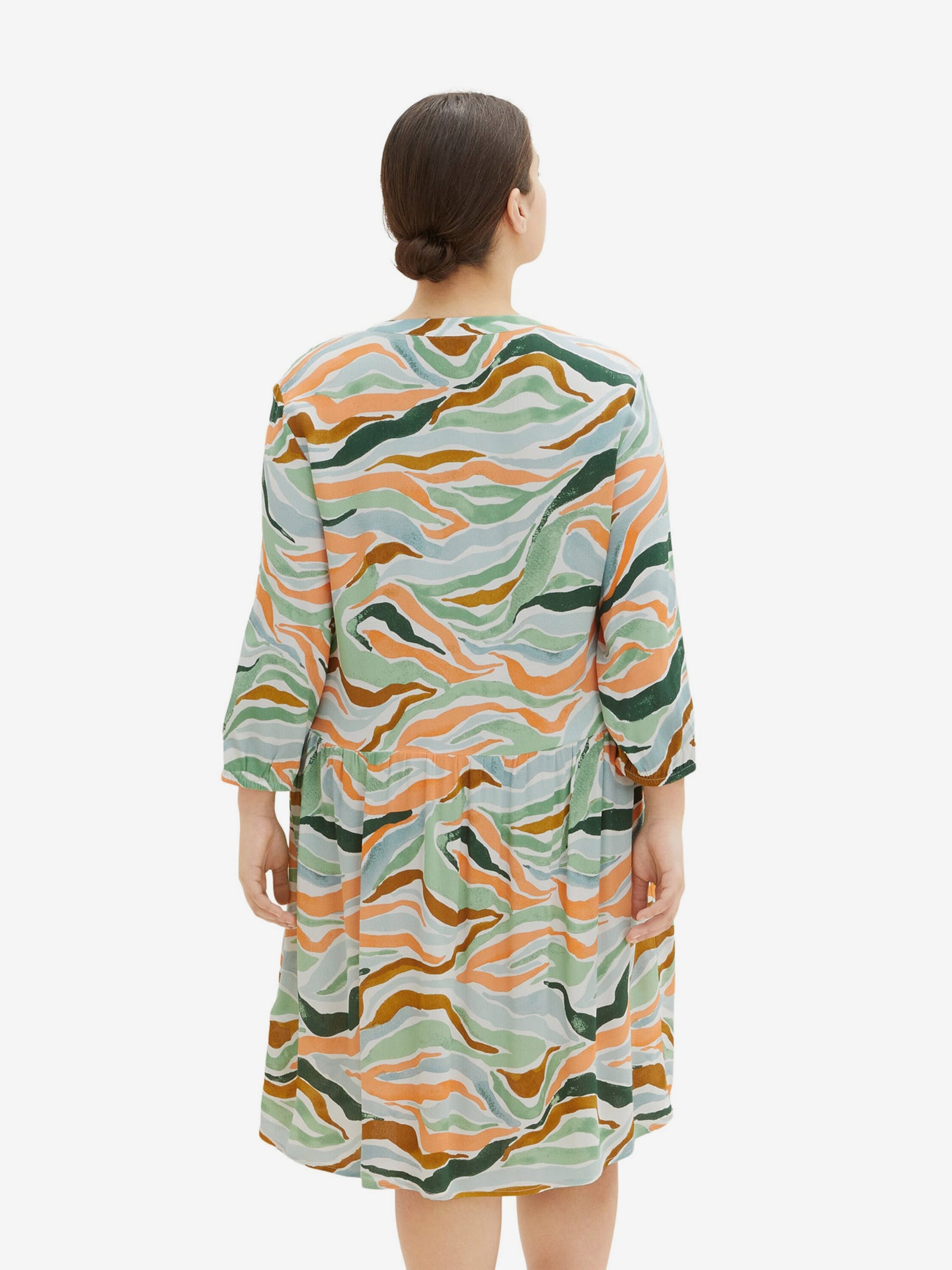  Blousejurken Blousejurk Dames Pastelgroen / Donkergroen