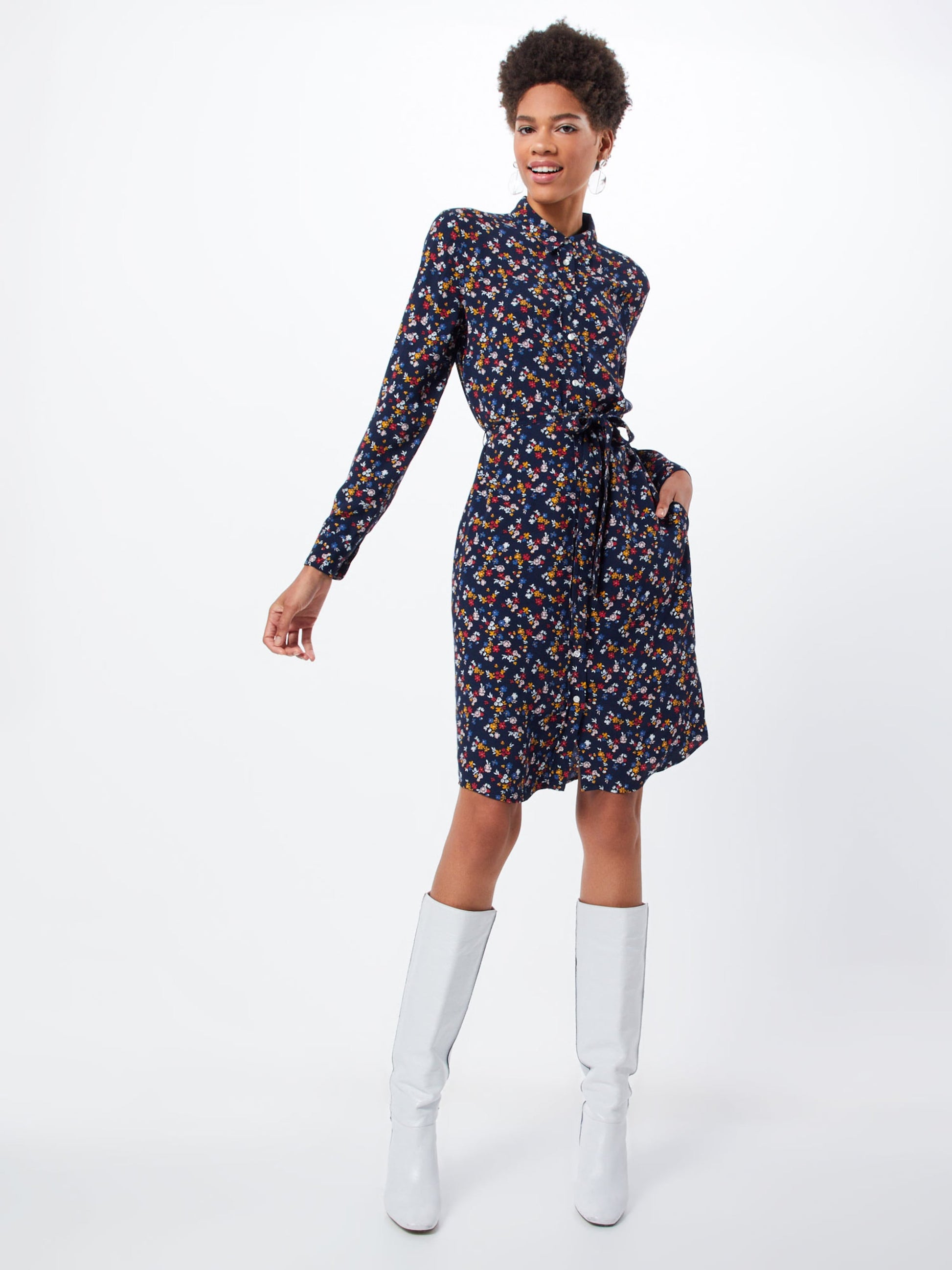 Gant Blousejurken Blousejurk Scribbled Dames Donkerblauw