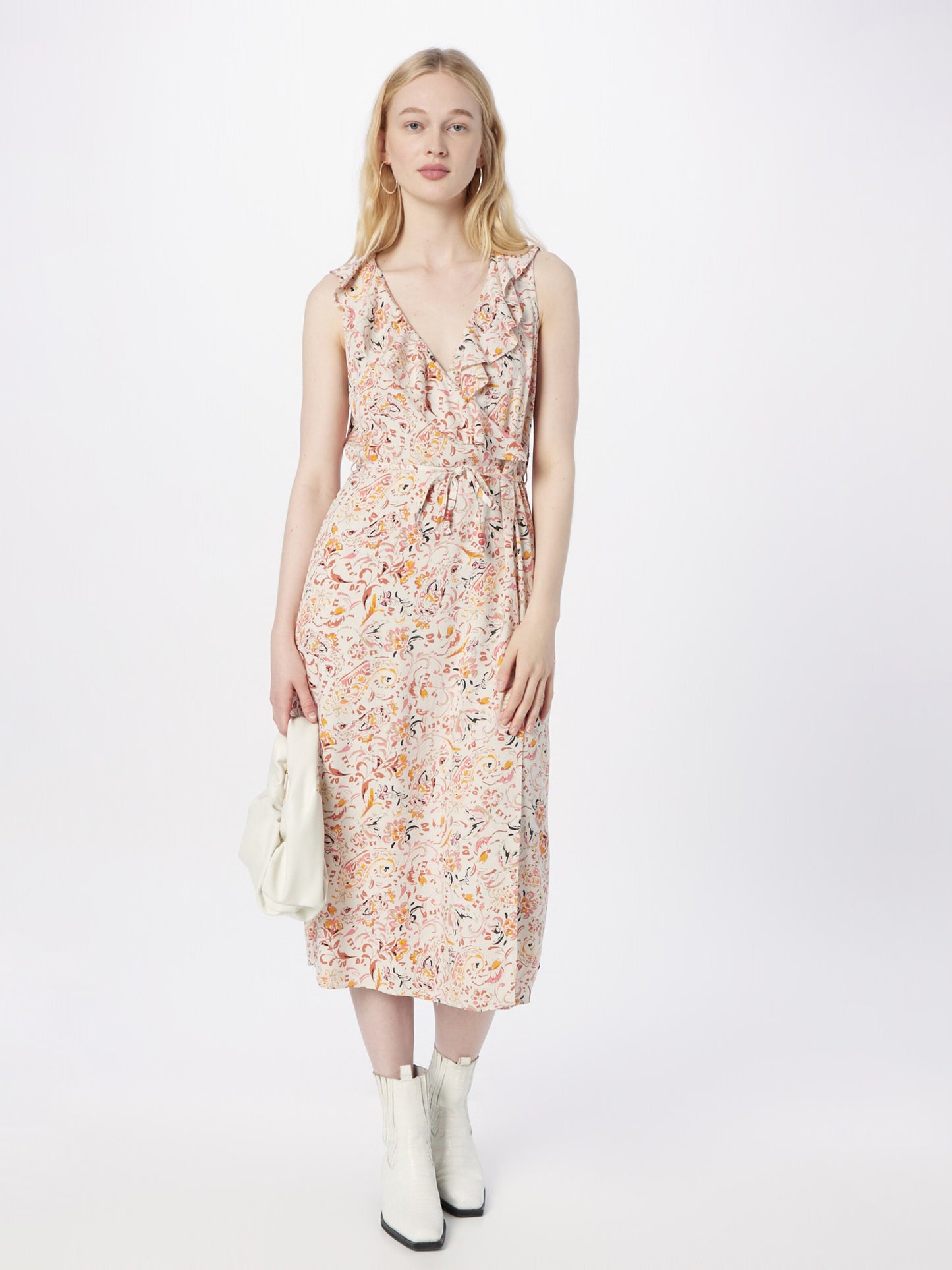 Garcia Midi Jurken Jurk Dames Beige