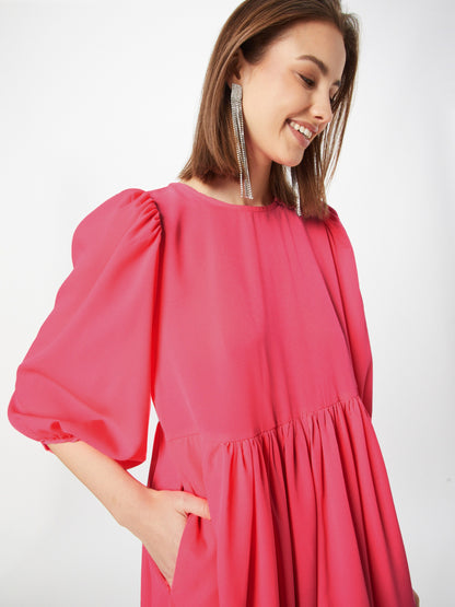 Lollys Laundry Midi Jurken Jurk Marion Dames Neonroze