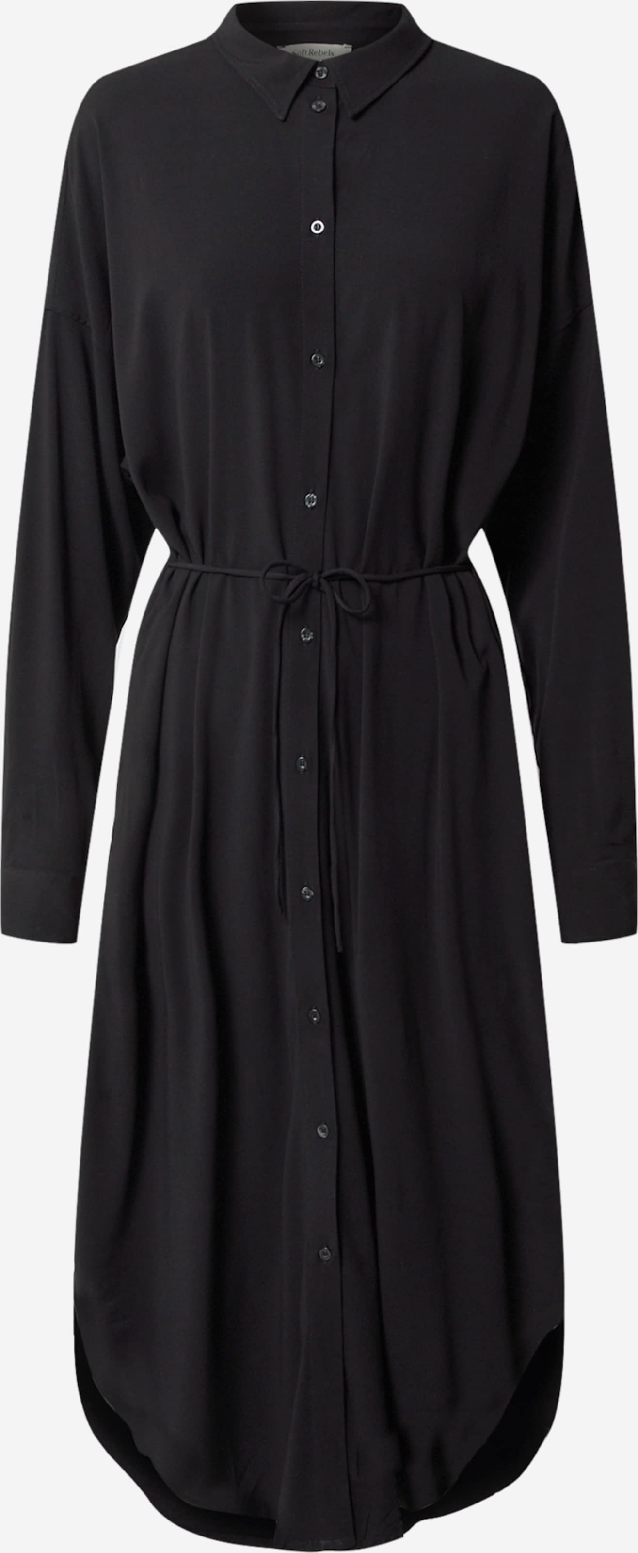 Soft Rebels Blousejurken Blousejurk Freedom Dames Zwart