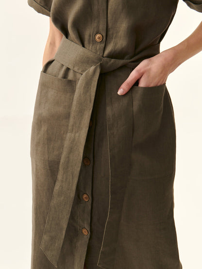  Blousejurken Blousejurk Wankarmi Dames Kaki