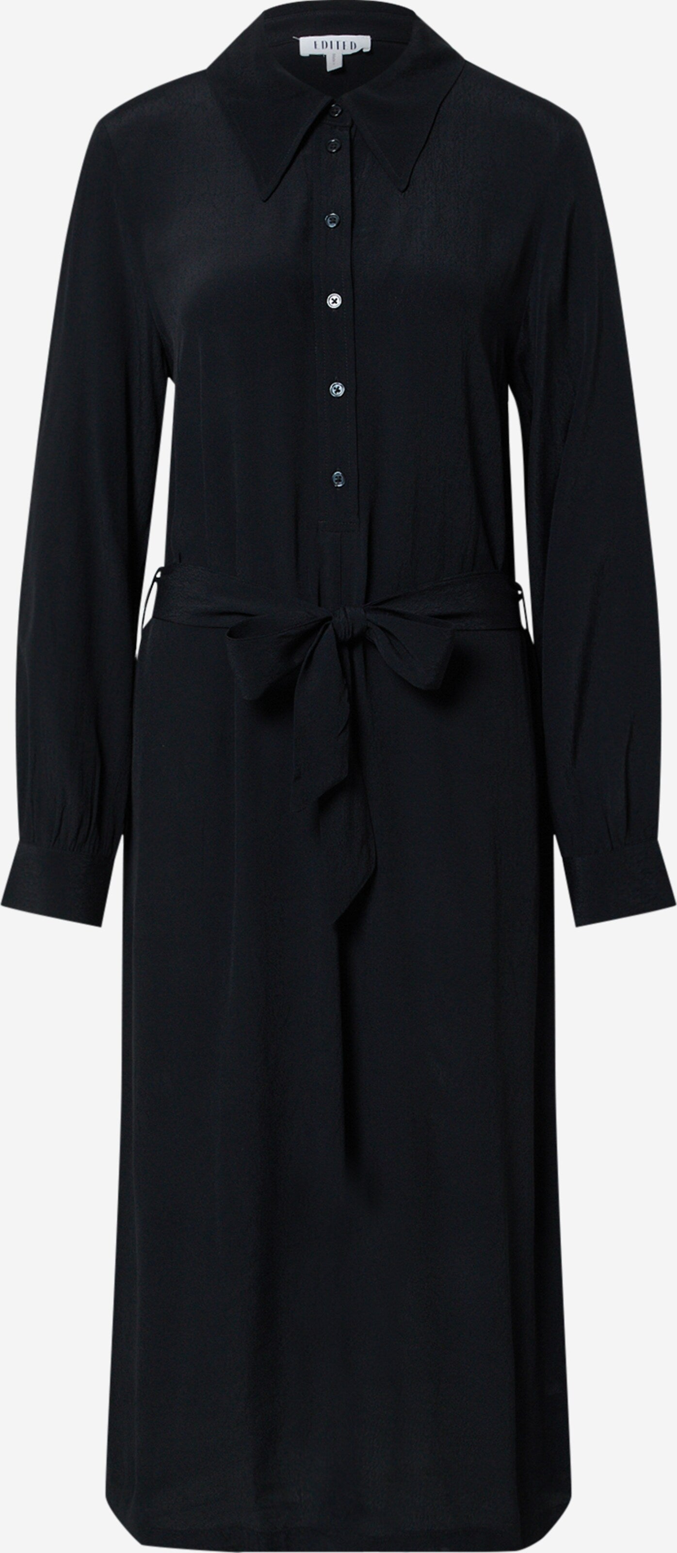 EDITED Maxi Jurken Blousejurk Derya Dames Zwart