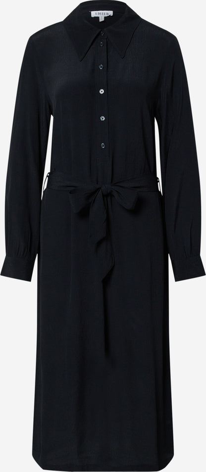 EDITED Maxi Jurken Blousejurk Derya Dames Zwart
