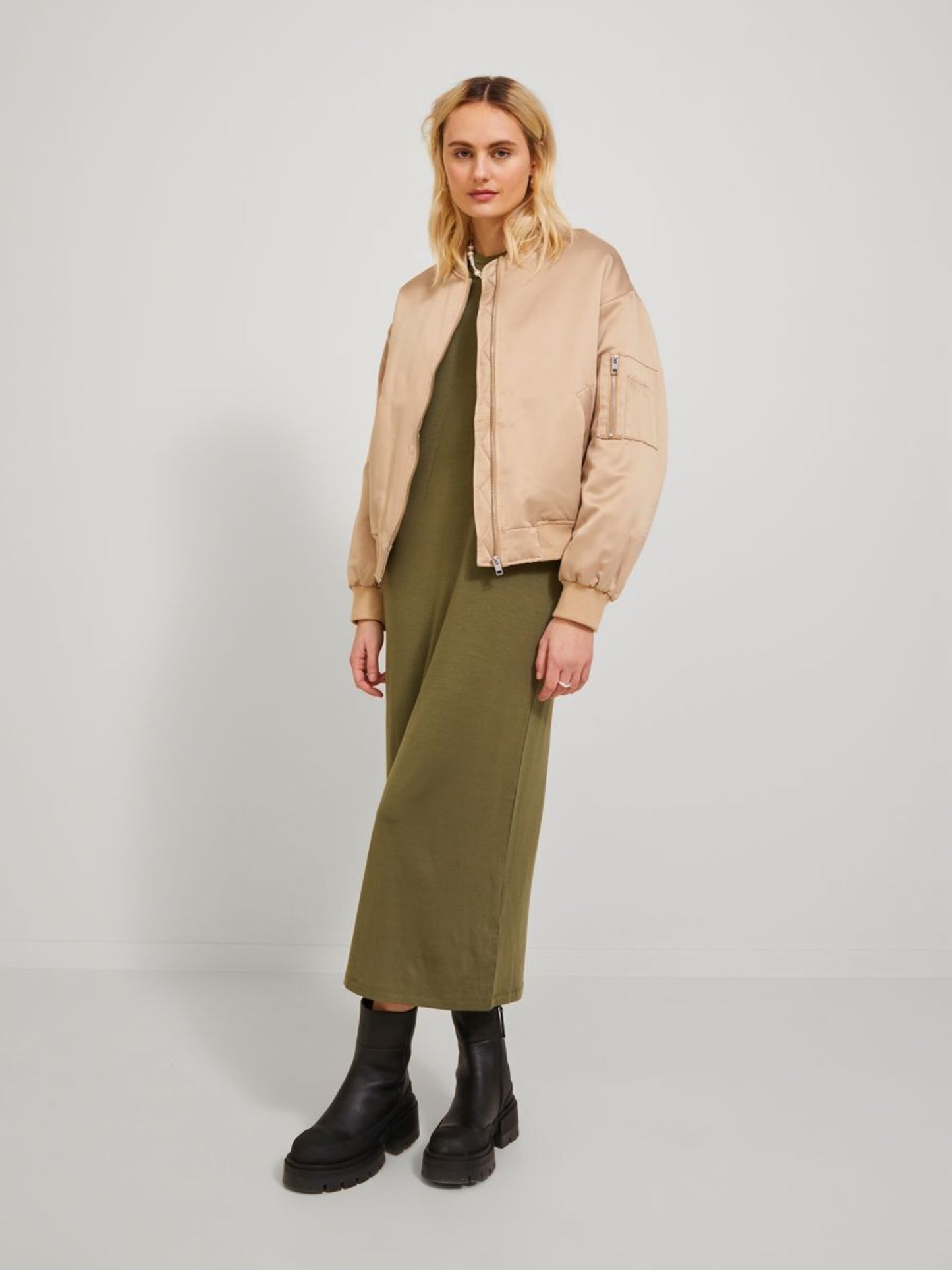 JJXX Maxi Jurken Jurk KELLY Dames Olijfgroen