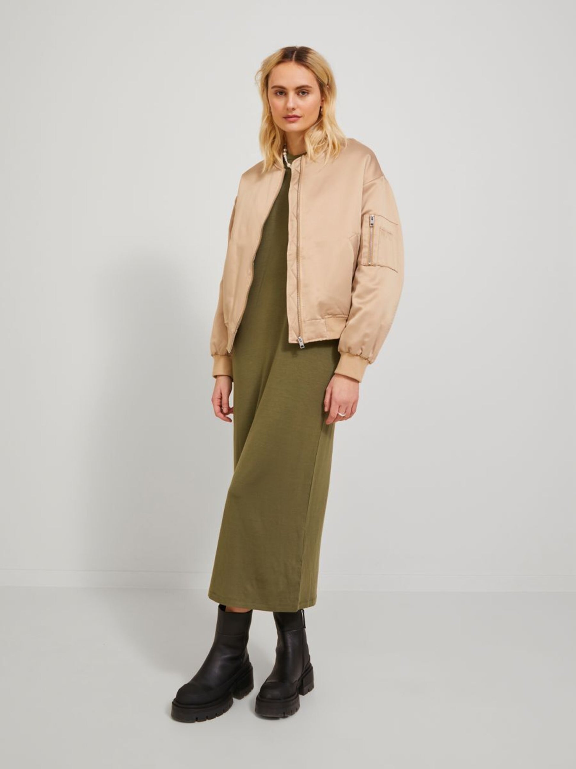 JJXX Maxi Jurken Jurk KELLY Dames Olijfgroen