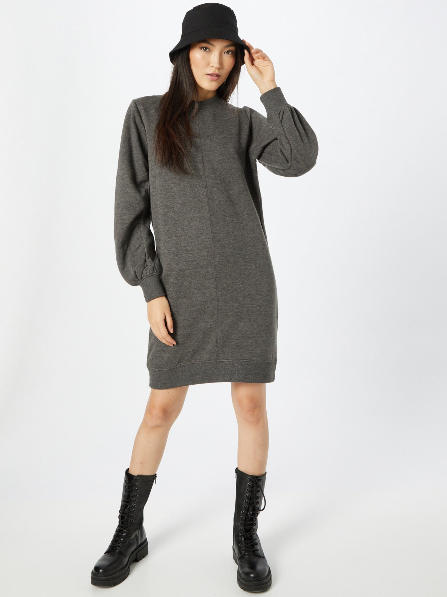 ICHI Mini Jurken Jurk Dames Donkergrijs