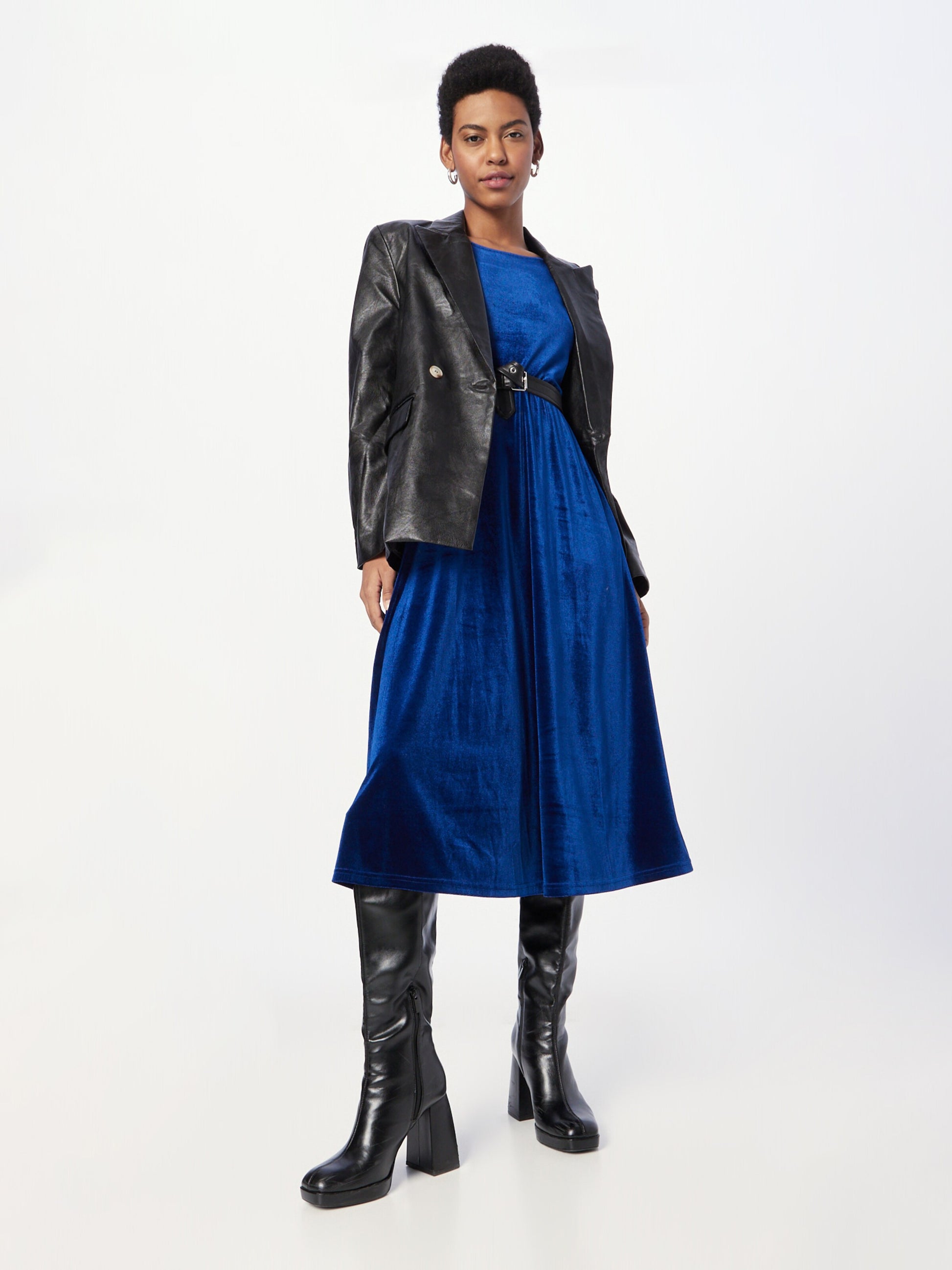 Louche Midi Jurken Jurk FABRICE Dames Navy