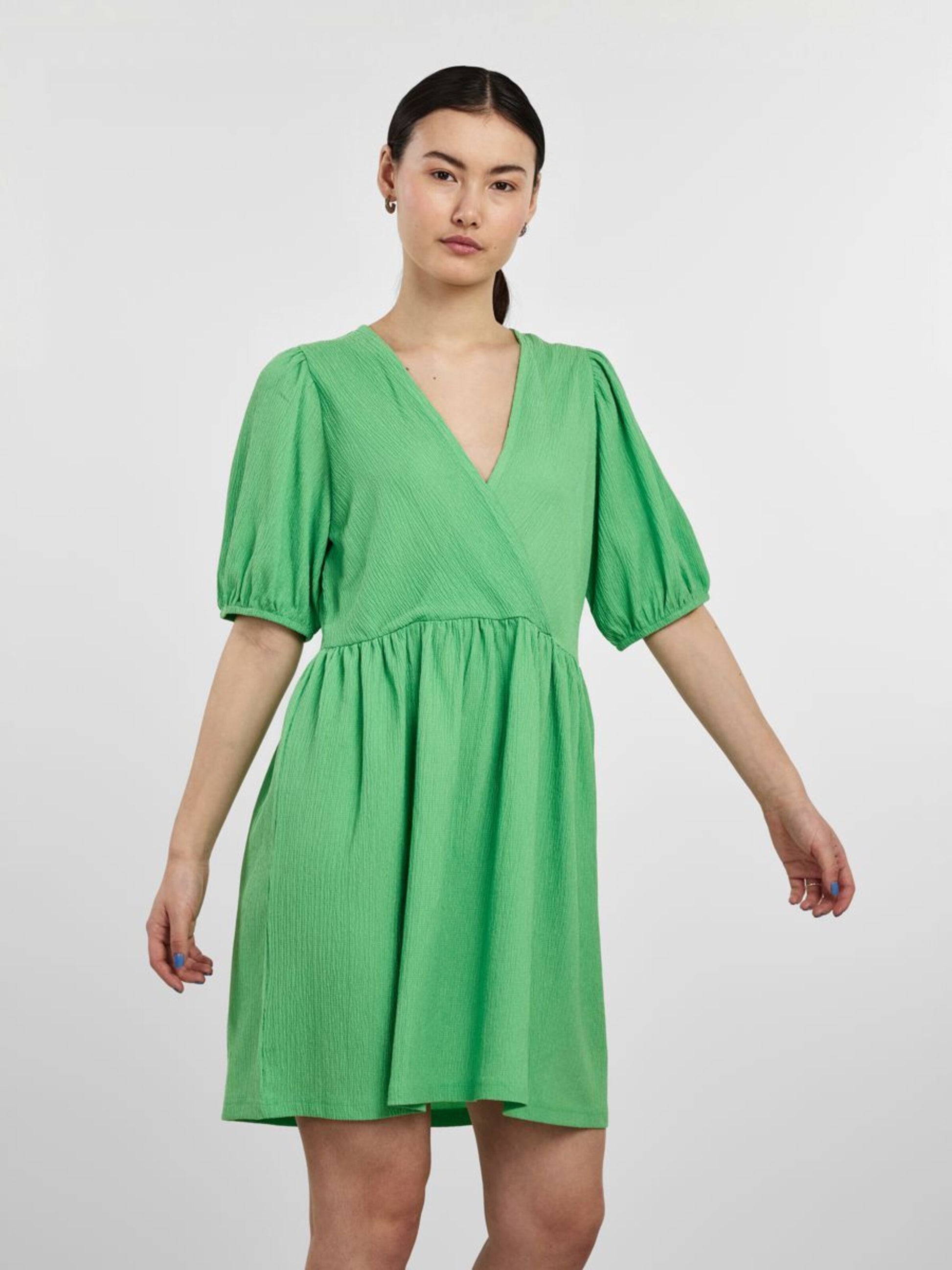 Pieces Mini Jurken Jurk Luna Dames Grasgroen