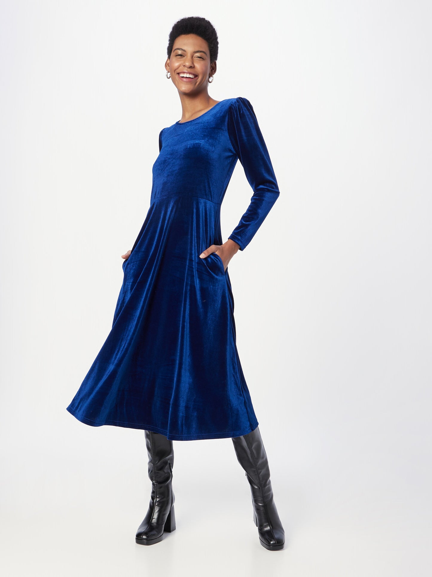 Louche Midi Jurken Jurk FABRICE Dames Navy