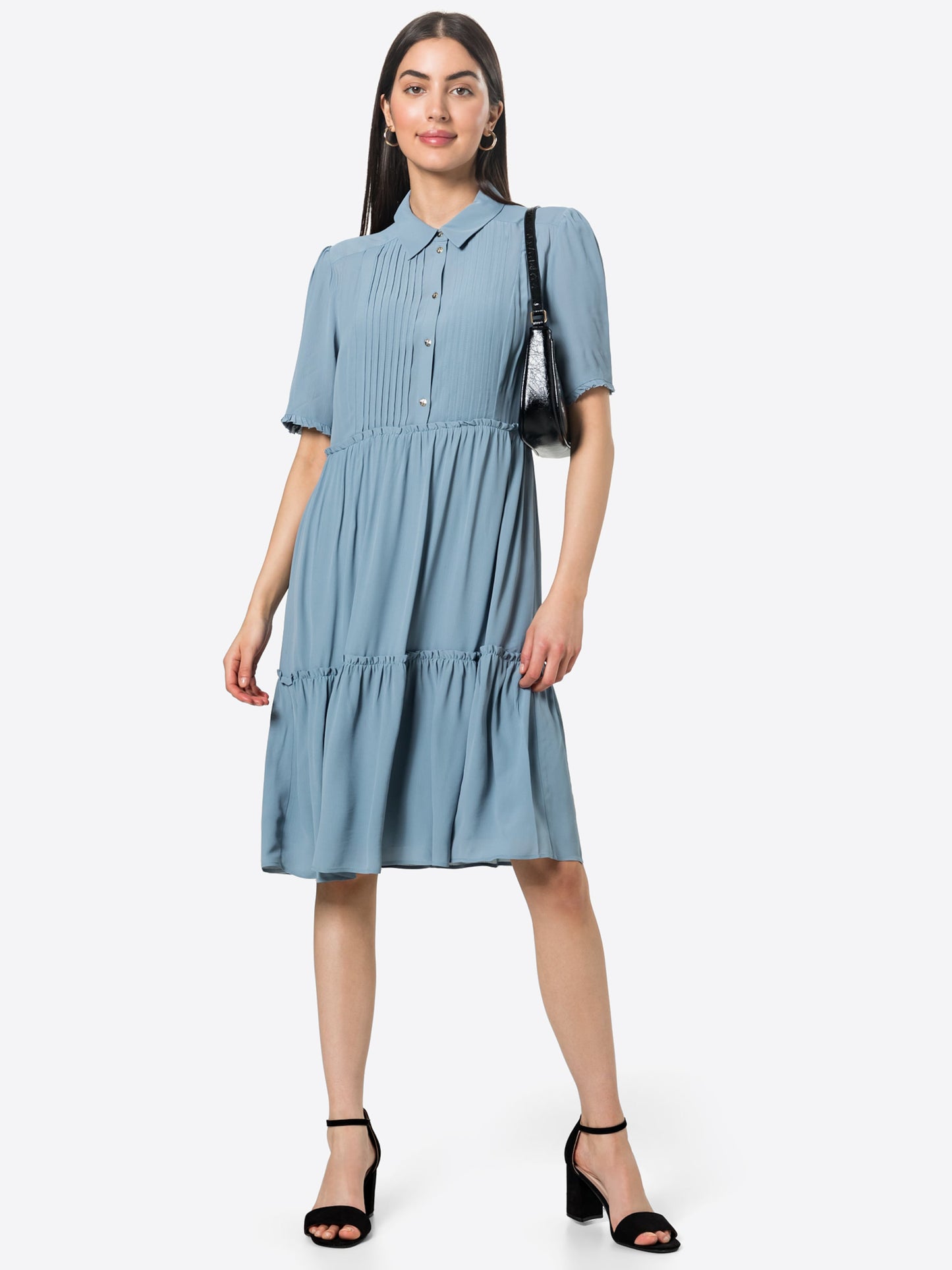 Rich&royal Blousejurken Blousejurk Dames Smoky Blue