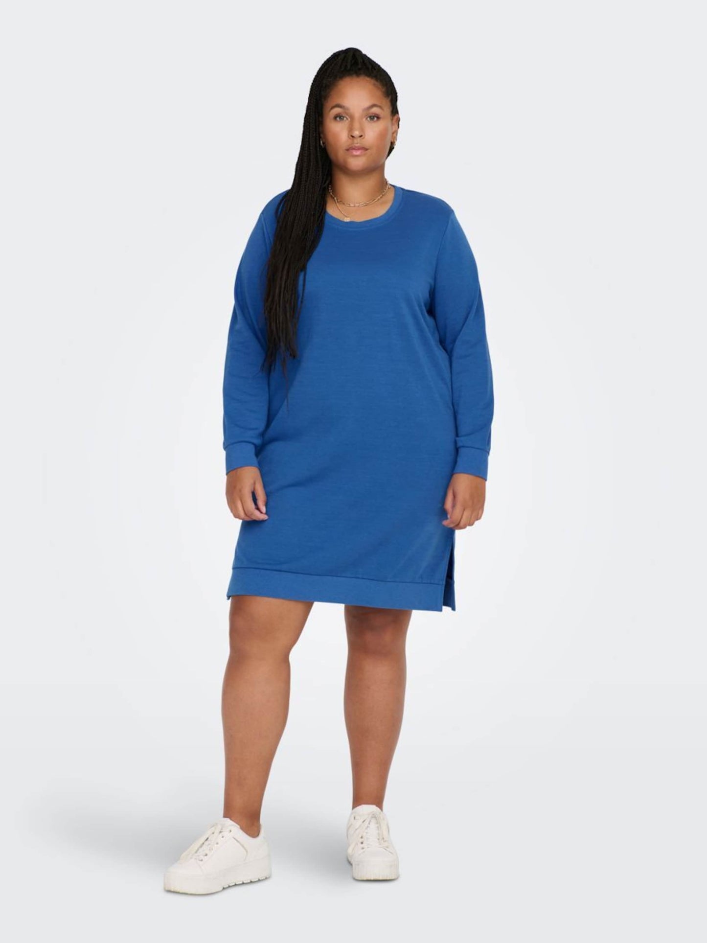 ONLY CARMAKOMA Mini Jurken Jurk Dames Blauw