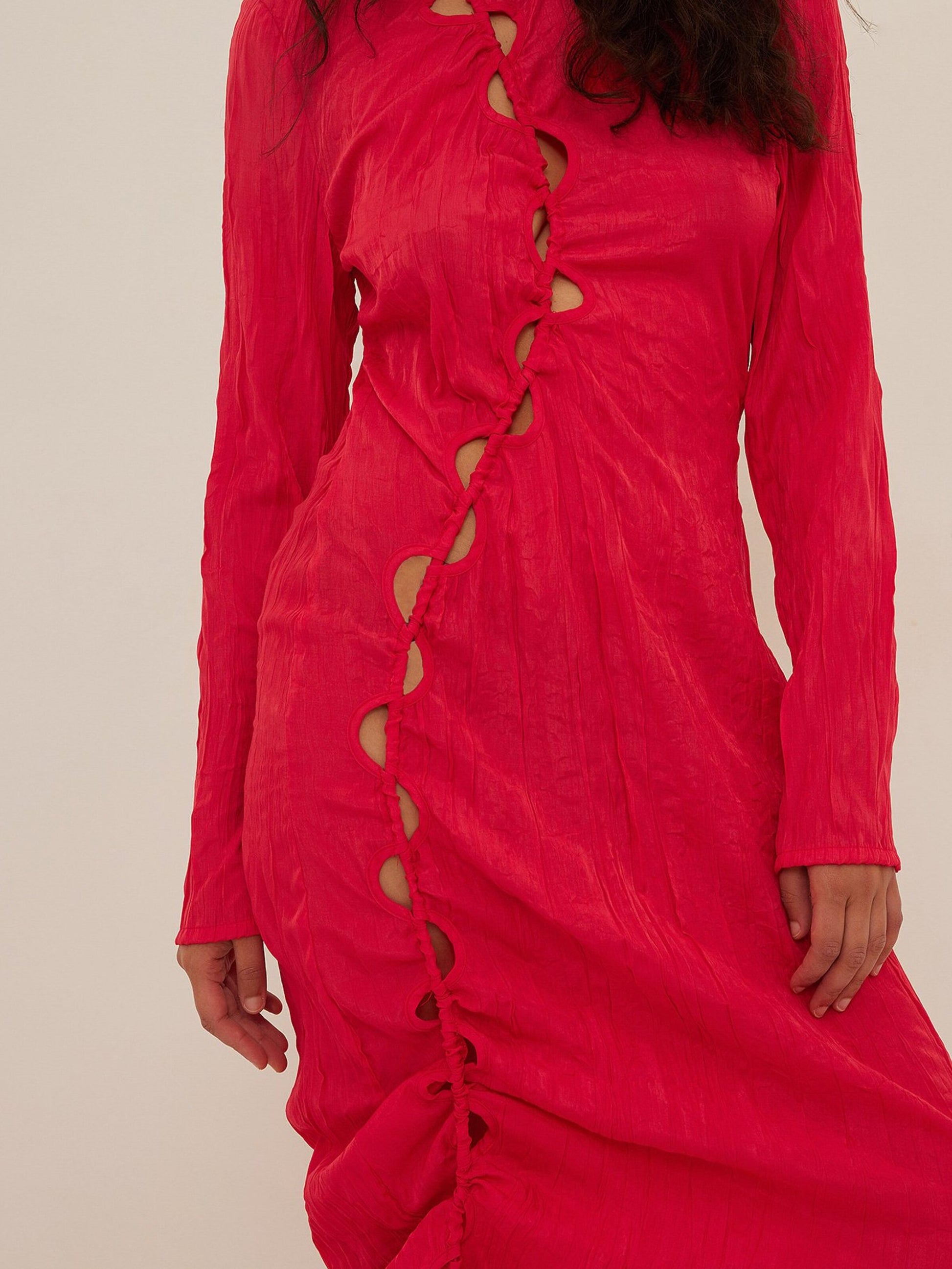 NA-KD Maxi Jurken Jurk Dames Rood