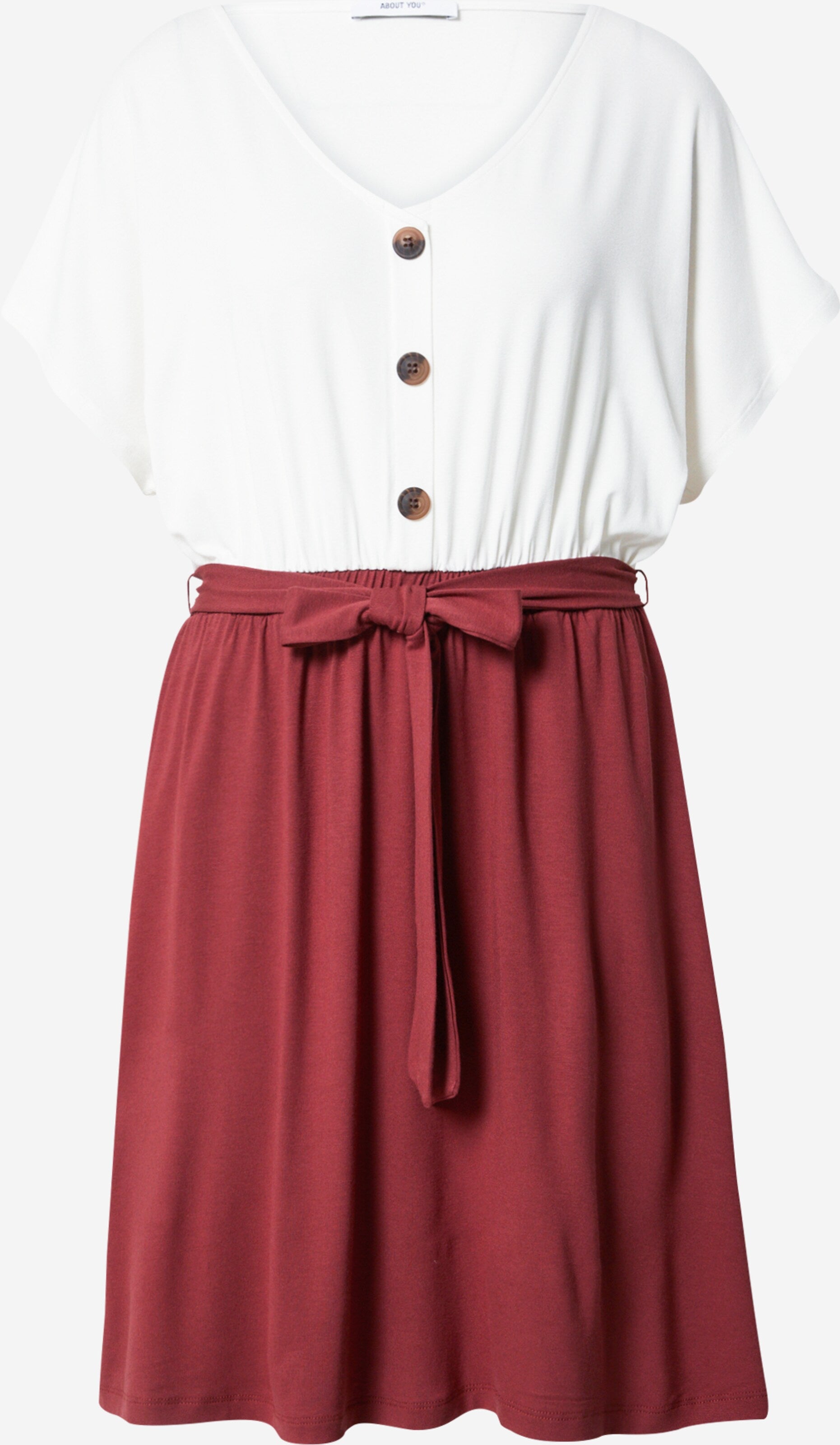 About You Mini Jurken Jurk Helga Dames Roestrood / Wit