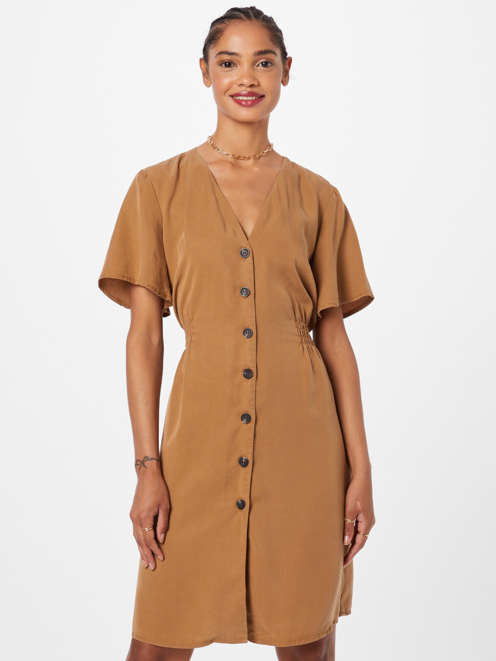 ONLY Blousejurken Blousejurk MAGNE Dames Bruin