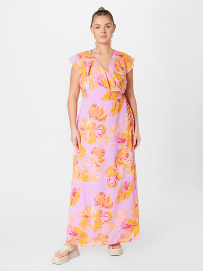 Vero Moda Curve Maxi Jurken Jurk Hope Dames Lila
