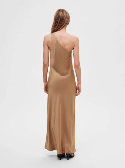 Selected Femme Maxi Jurken Jurk Dames Bruin