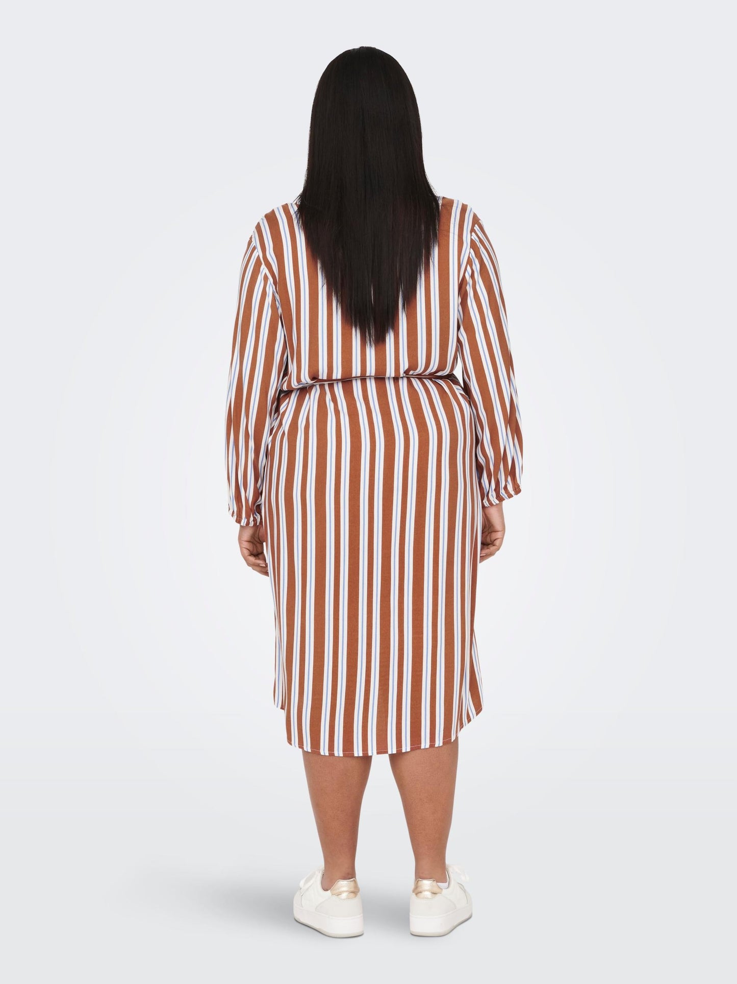 ONLY CARMAKOMA Blousejurken Blousejurk Dames Karamel