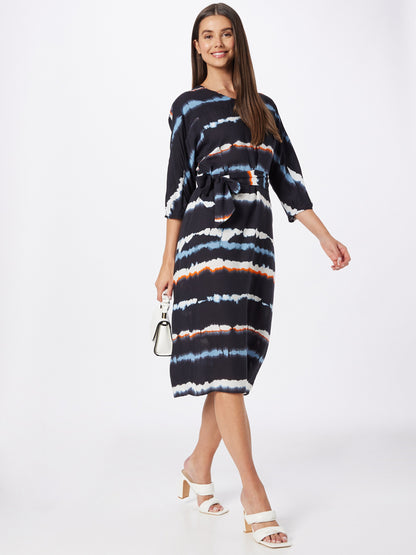 Taifun Midi Jurken Jurk Dames Marine / Lichtblauw