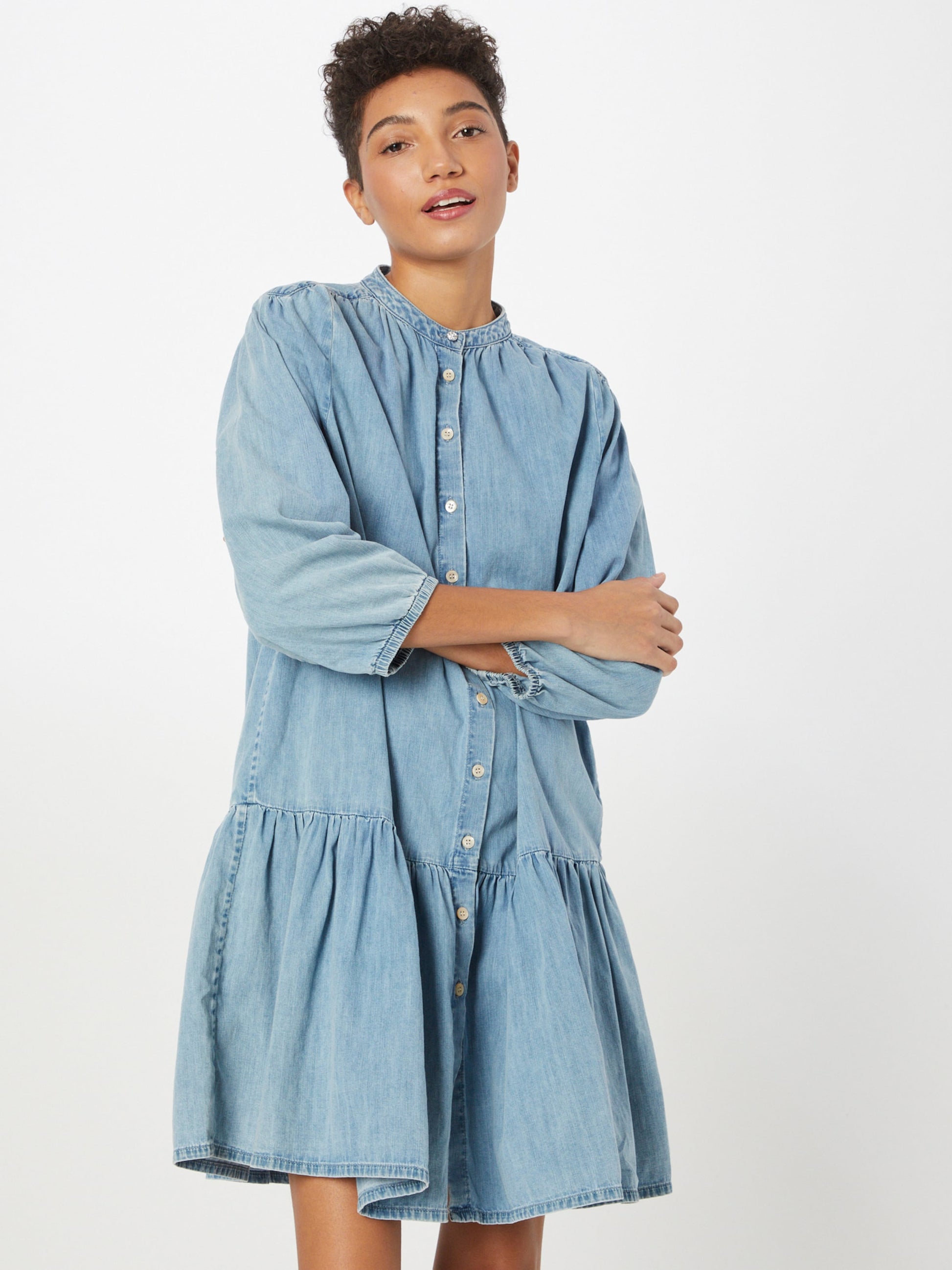 Replay Blousejurken Blousejurk Dames Blauw