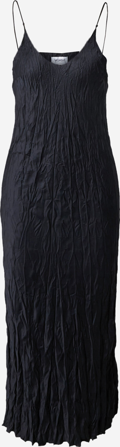 WEEKDAY Midi Jurken Jurk Lea Dames Zwart