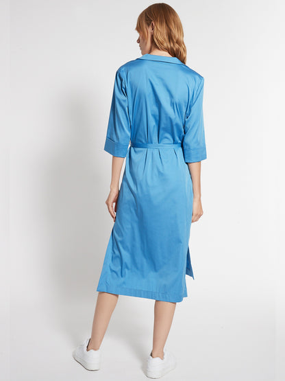 Ana Alcazar Midi Jurken Jurk Fafara Dames Blauw