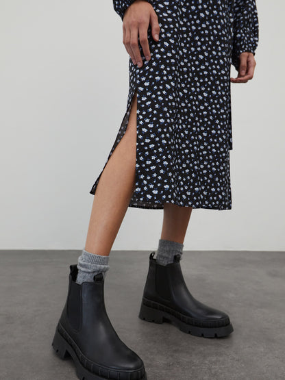 EDITED Midi Jurken Jurk Alene Dames Donkerblauw