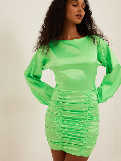 NA-KD Mini Jurken Jurk Dames Groen