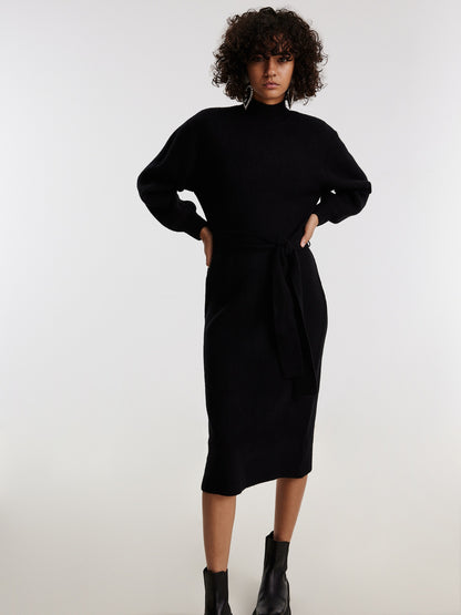 EDITED Midi Jurken Jurk Silvie Dames Zwart