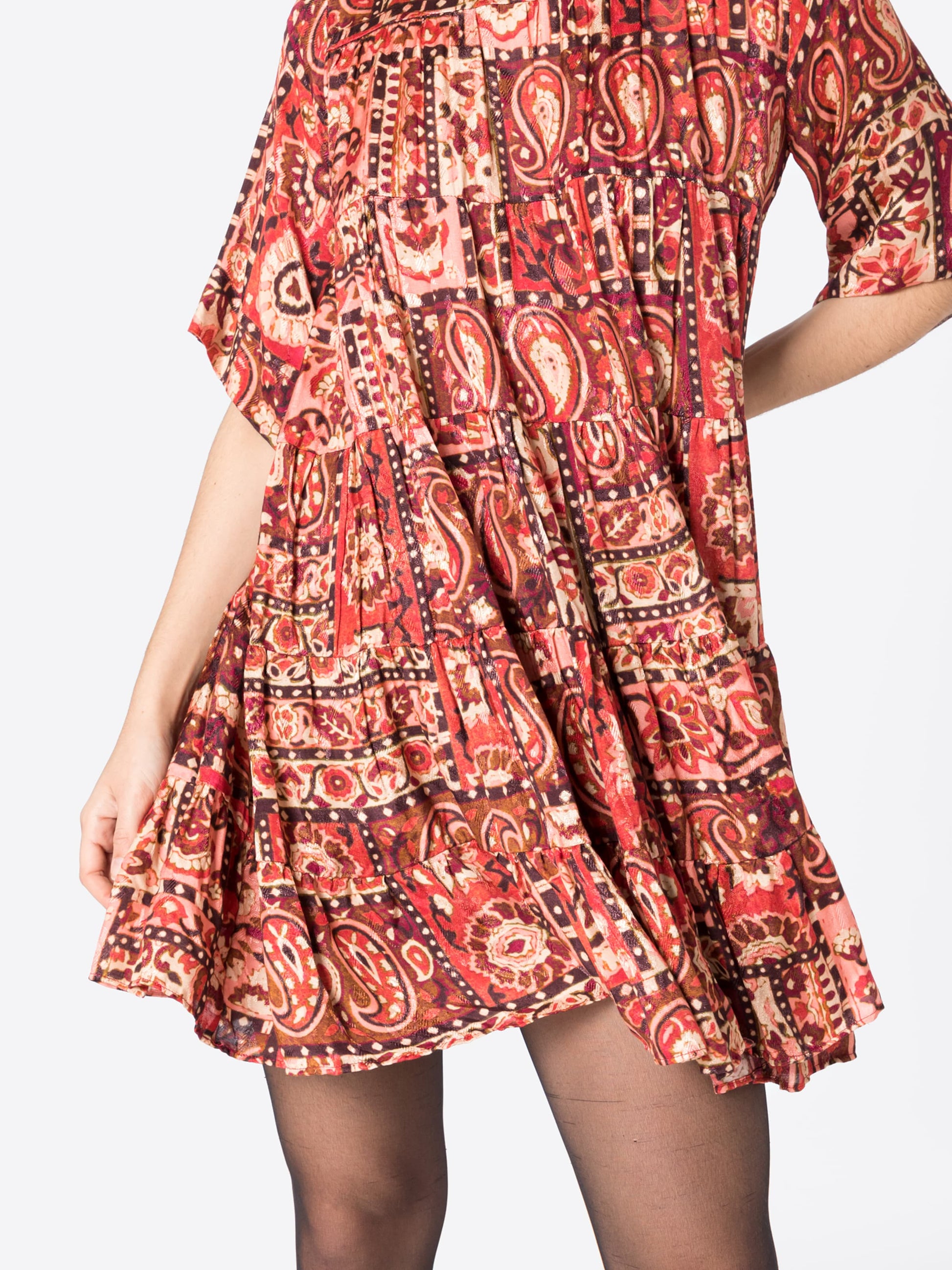 WAREHOUSE Mini Jurken Jurk Dames Rood / Donkerrood