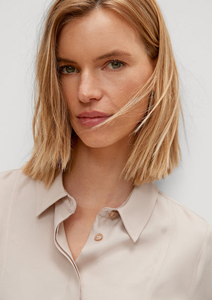 Comma Blousejurken Blousejurk Dames Sand