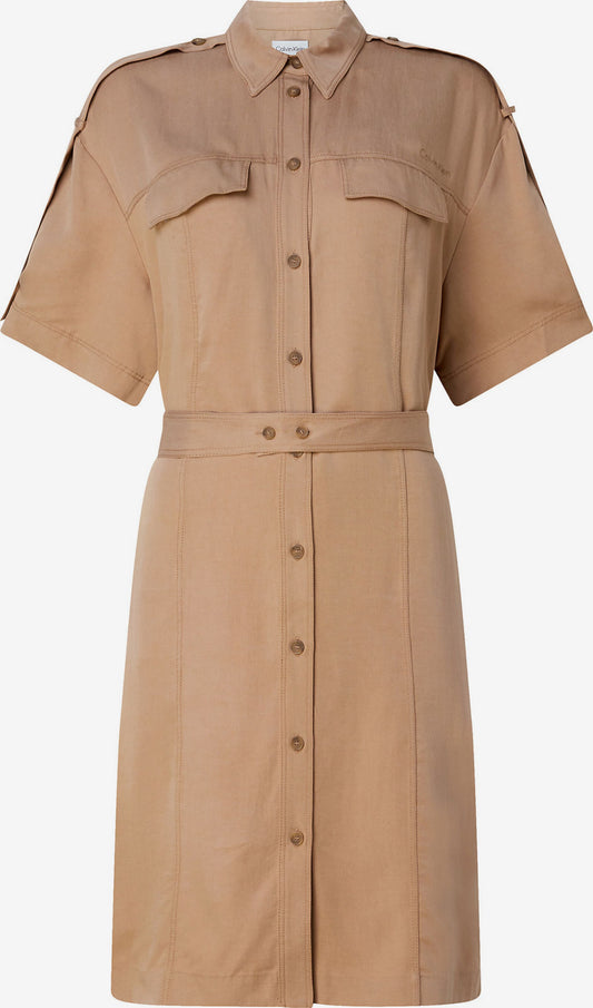 Calvin Klein Blousejurken Blousejurk Dames Lichtbeige