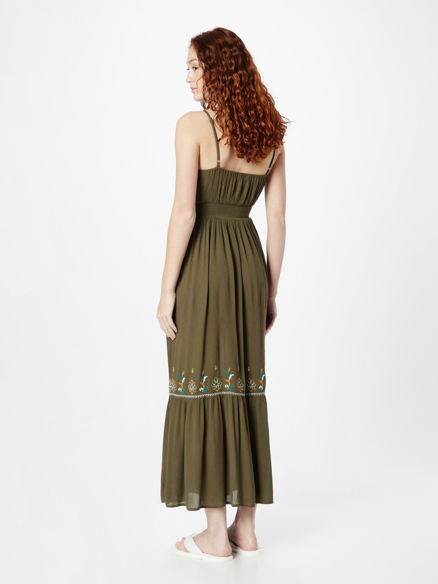 Springfield Maxi Jurken Zomerjurk Dames Kaki / Jade Groen
