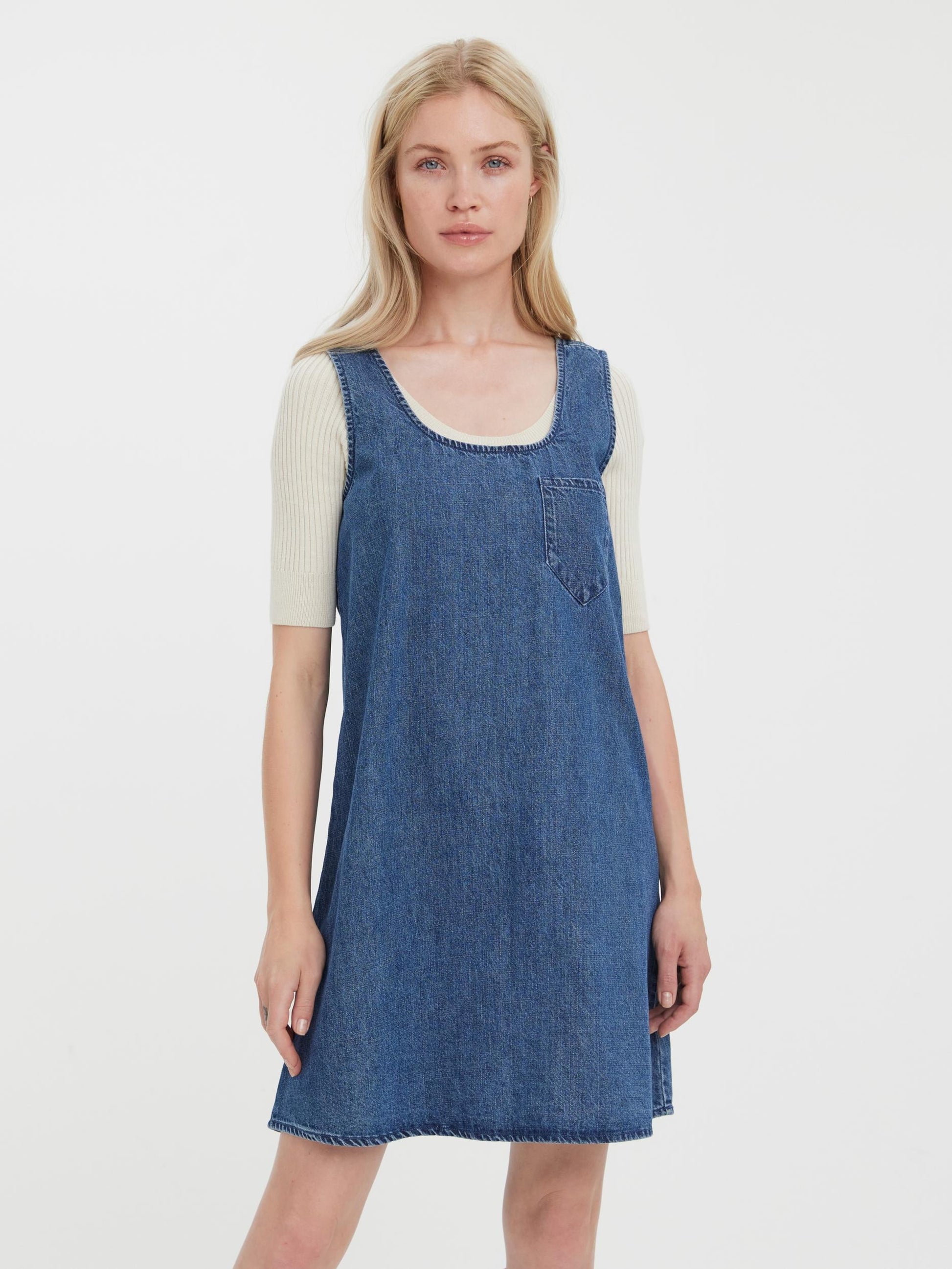 Vero Moda Mini Jurken Jurk Christie Dames Blauw