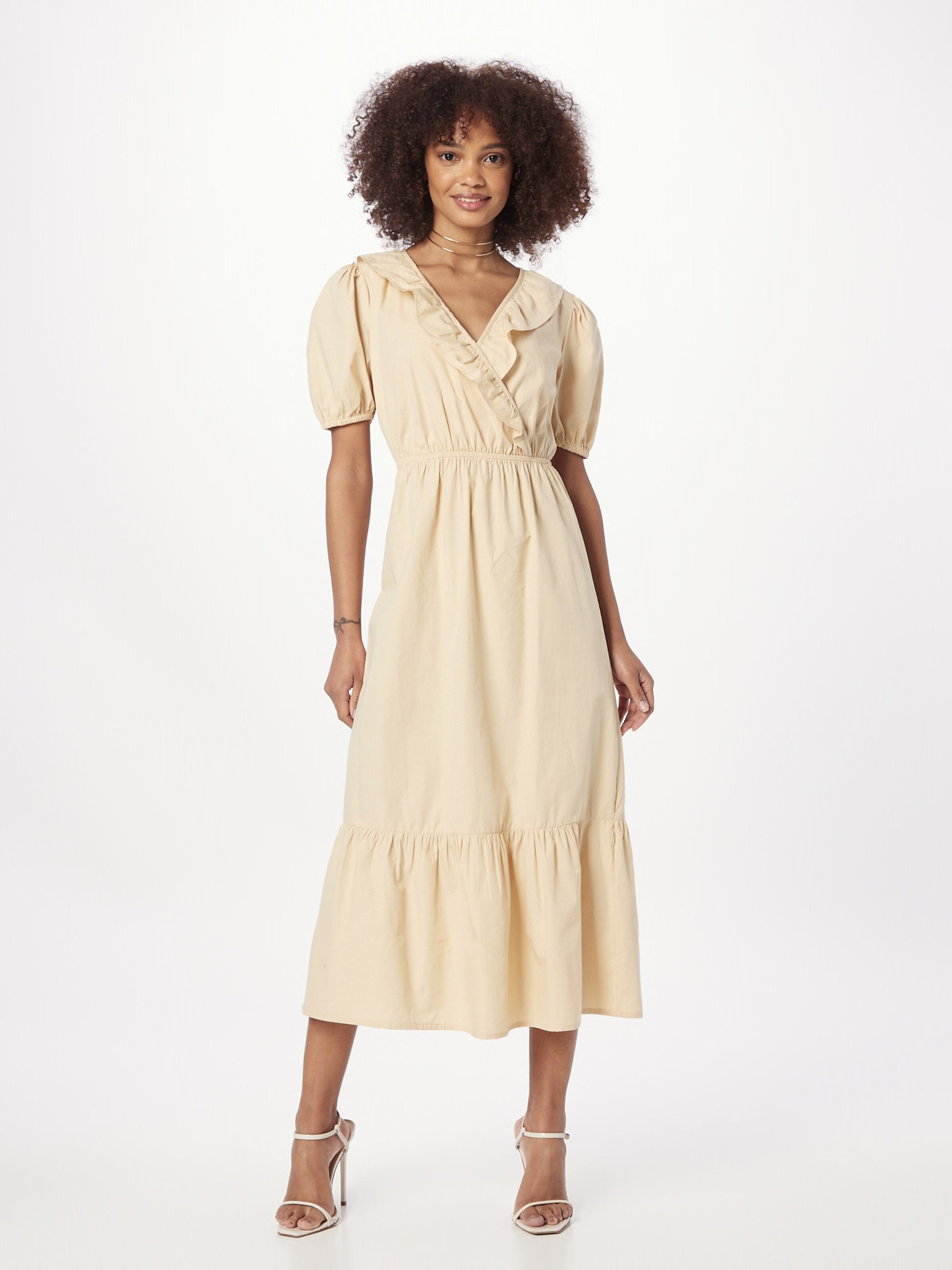 RIVER ISLAND Maxi Jurken Jurk Dames Lichtbeige