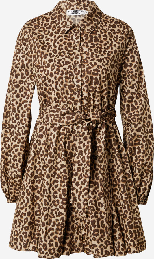 COLOURFUL REBEL Blousejurken Blousejurk Minon Dames Ecru / Sand