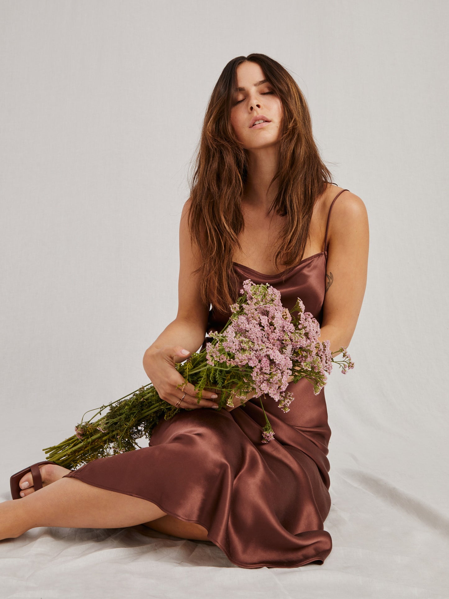  Maxi Jurken Jurk Ela Dames Chocoladebruin
