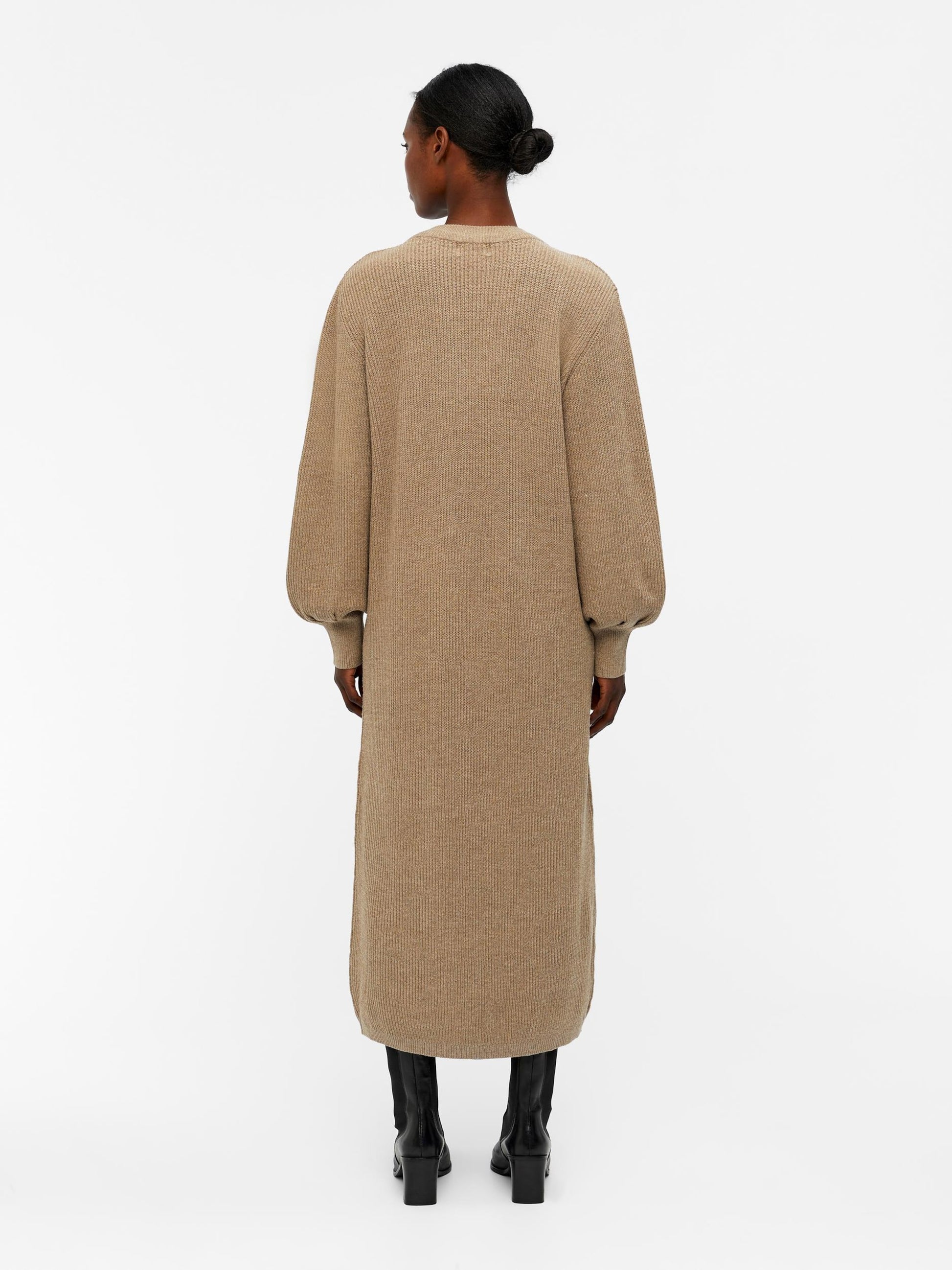 Object Midi Jurken Jurk Malena Dames Lichtbruin