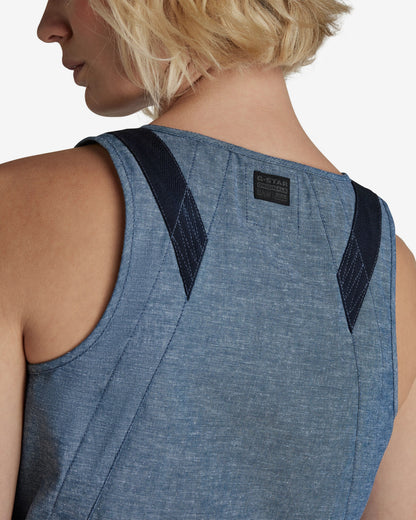 G-Star Raw Midi Jurken Jurk Dames Donkerblauw