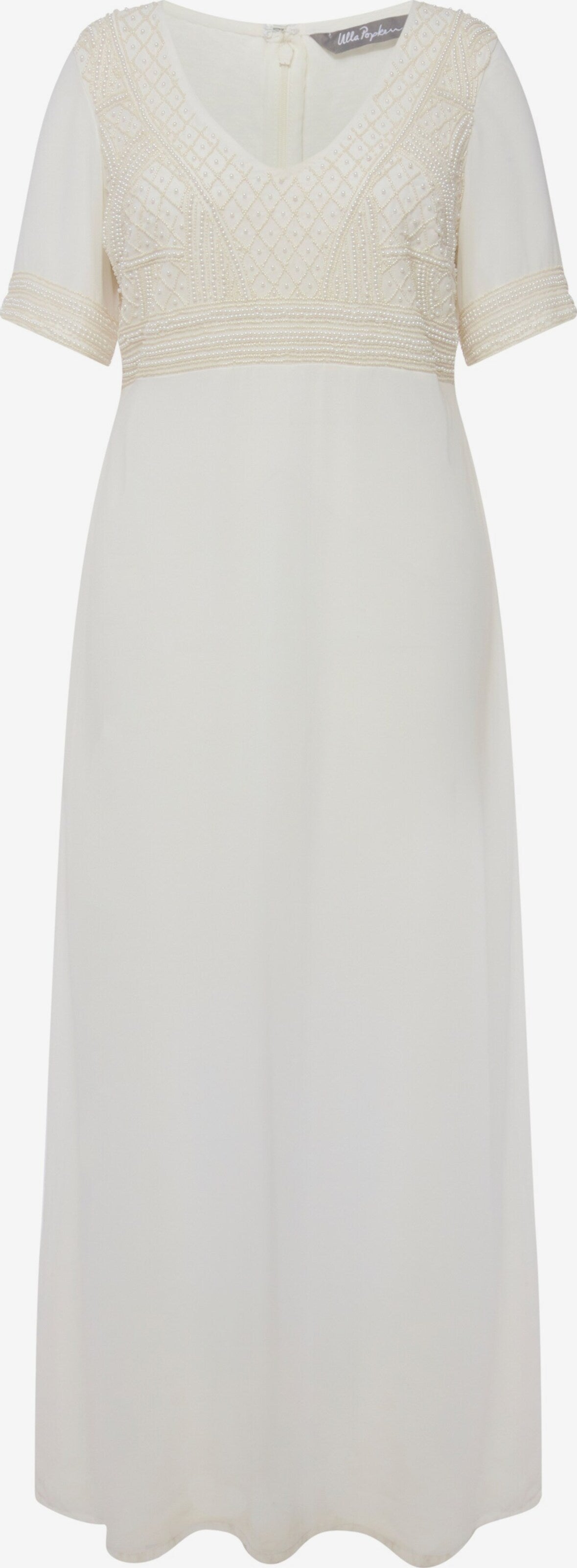 Ulla Popken Maxi Jurken Jurk Dames Offwhite